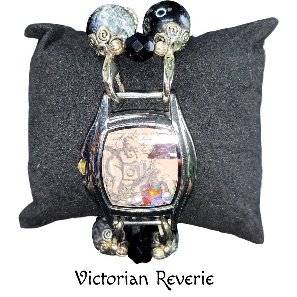 Victorian Heart Upcycled Bracelet -Handcrafted